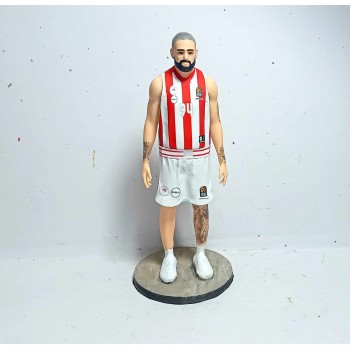 1/24 Evan Fournier Olympiacos handpainted figure